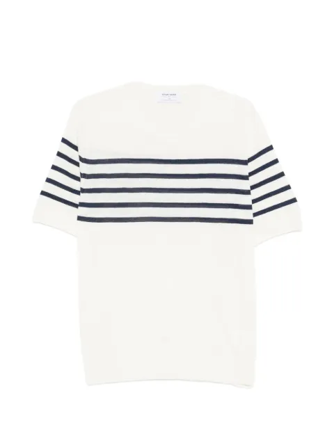 Gran Sasso striped round-neck T-shirt White 5716918666001