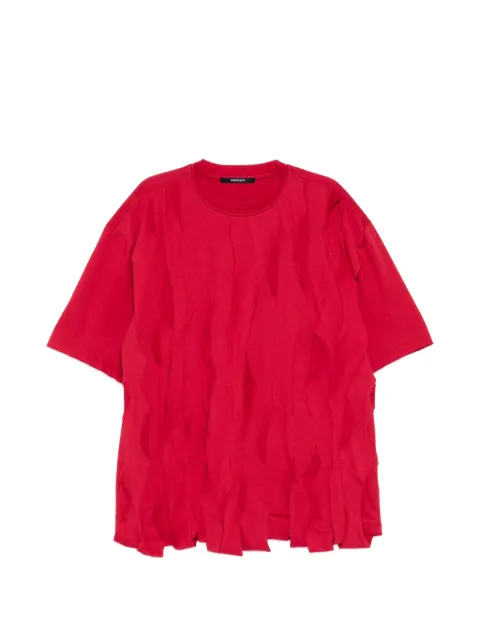 SONGZIO textured T-shirt Red M13TS732RD