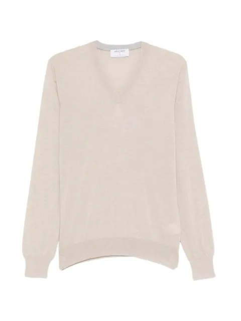 Gran Sasso V-neck long-sleeve sweater Neutrals 4511514790