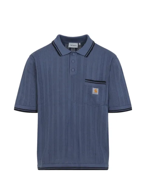 Carhartt WIP Ramsey striped pocket polo shirt Blue I036168