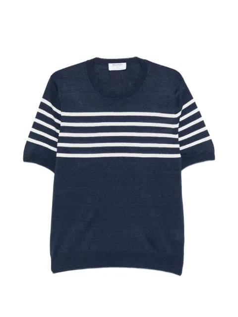 Gran Sasso striped short-sleeve sweater Blue 5716918666