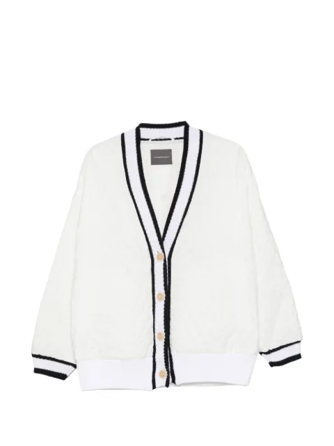 Lorena Antoniazzi quilted V-neck padded jacket White P2620PI01A3266