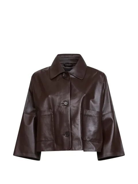 Arma pocket leather jacket Brown 003L26108502MARRONEMARRONE