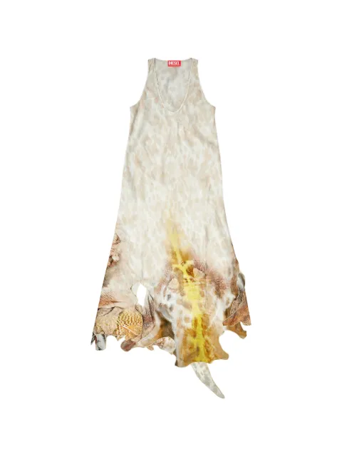 Diesel D-Ikara asymmetric dress Neutrals A224260TJBN