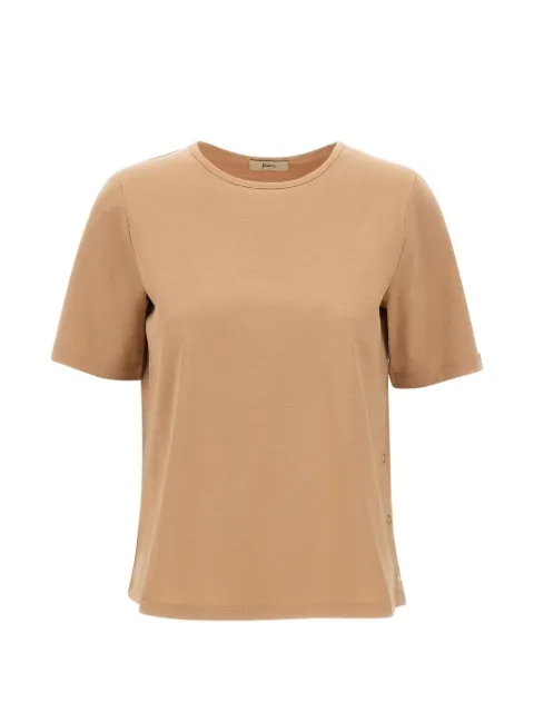 Herno button side slit T-shirt Neutrals JG000258DM01520632150