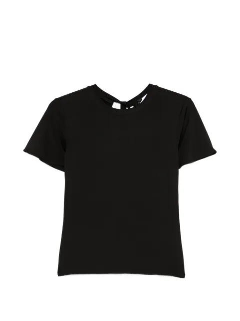 Marella rear-lace short-sleeve T-shirt Black 2613971024