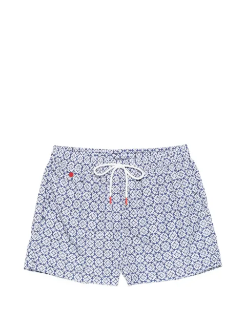 Kiton floral-print swim shorts Blue UCOM010K0743H82002
