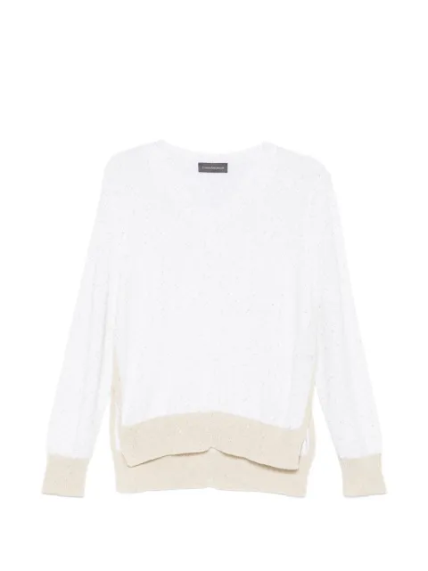 Lorena Antoniazzi sequin sweater White P26124VM33B3049