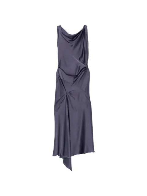 Victoria Beckham Posy draped asymmetric dress Blue 1226WDR006029A