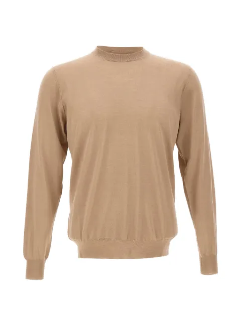 Filippo De Laurentiis ribbed crew neck sweater Neutrals GC1MLLSC18R060