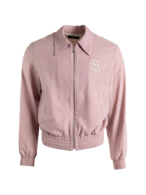AMIRI logo-appliqué bomber jacket Pink AMOUJA1067