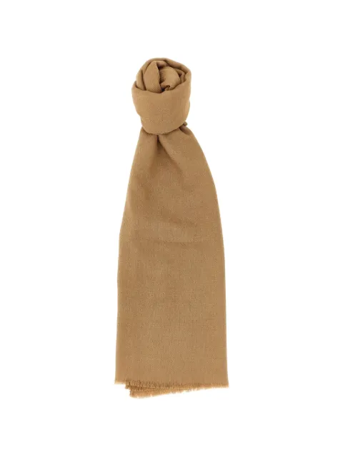 Max Mara fringed-trim scarf Brown 2614541052600