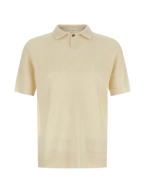 Ma'ry'ya button-fastening polo shirt Neutrals YSK003D1
