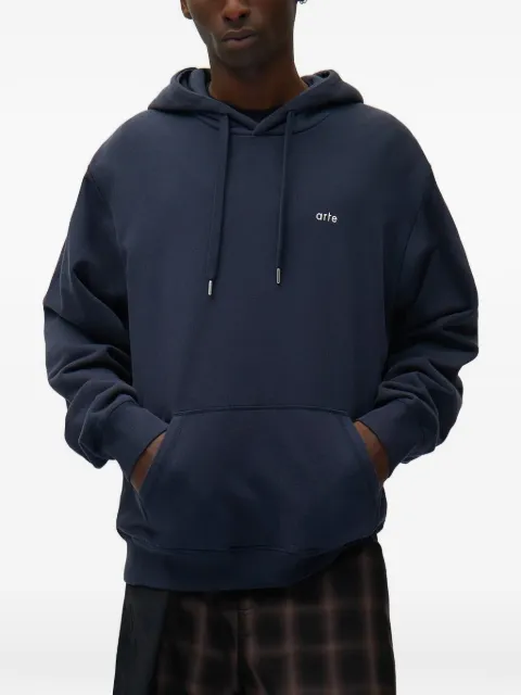 Arte Antwerp logo-embroidered hoodie Blue SS26126H