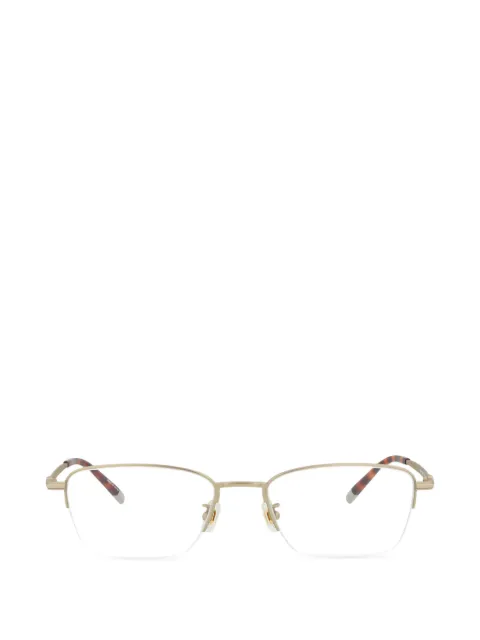 Montblanc rectangle-frame half-rim glasses Gold MB0133O003