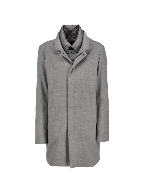 Vintage hooded layered coat Grey WCV1302262