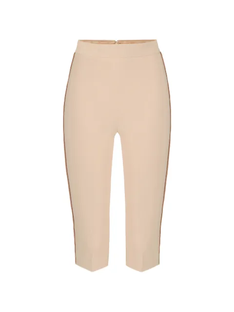Elisabetta Franchi lightweight crêpe and satin trousers Neutrals PA19063E2