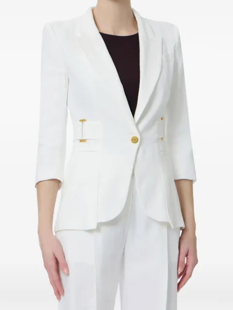 Elisabetta Franchi linen-blend jacket White GI23662E2