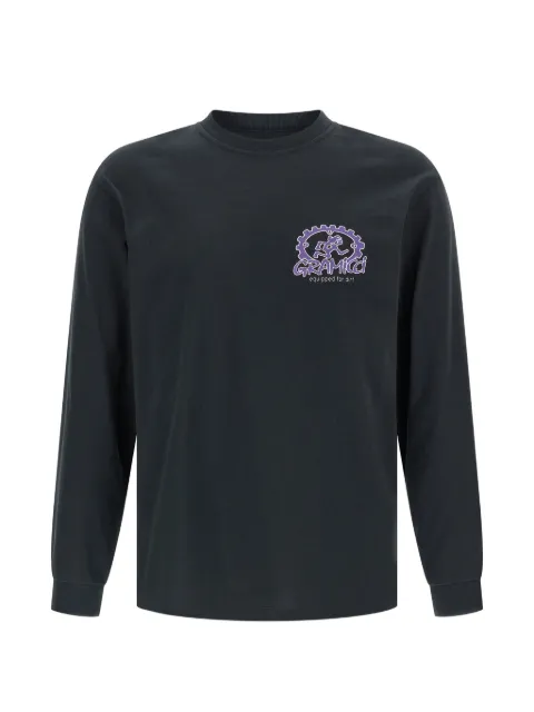 Gramicci logo-print long-sleeve T-shirt Black G6SUT101VINTAGEBLACK