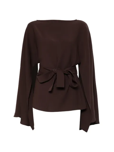 P.A.R.O.S.H. tie-waist blouse Brown D313336