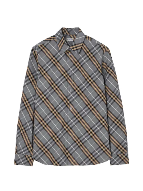 Burberry classic fit Check cotton shirt Grey 8123670