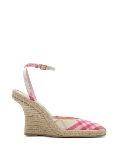 Burberry check mews espadrille pumps​ Pink 8122972