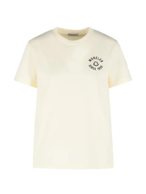 Moncler logo-print T-shirt Neutrals L10938C0003089AUO