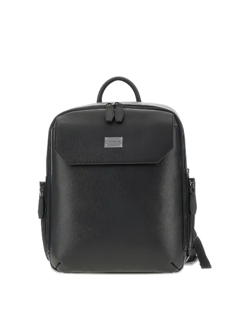 Emporio Armani flap leather backpack Black EM005792AF13788UC001
