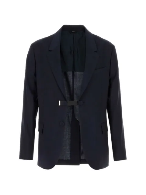 FENDI removable-strap single-breasted blazer Blue FJ0987AYU7