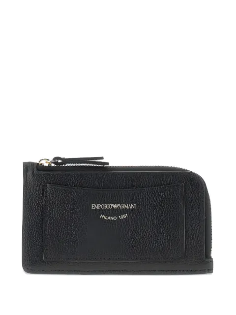 Emporio Armani zip leather wallet Black EW000367AF19568