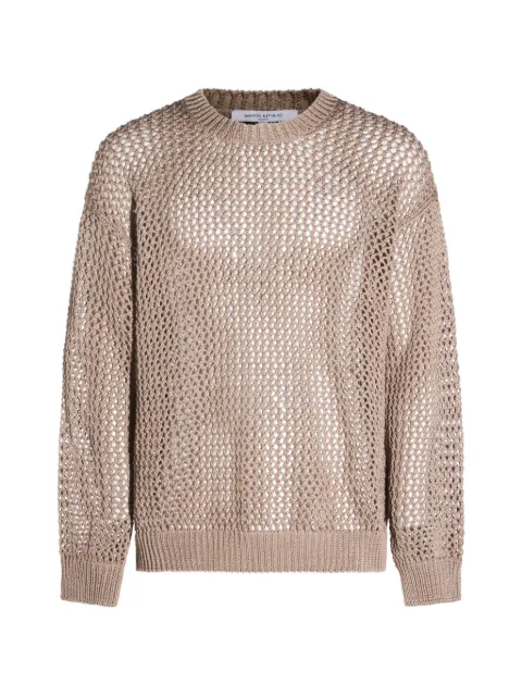 Maison Kitsuné open-knit jumper Neutrals QM00808KT1202