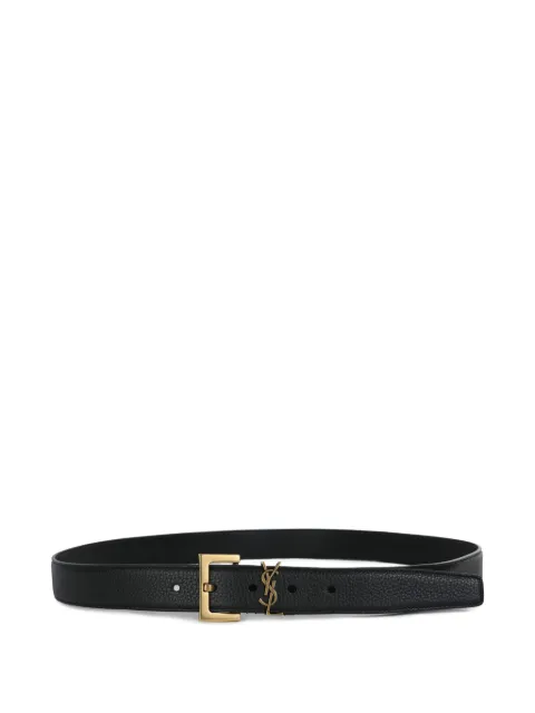 Saint Laurent logo plaque belt Black 634440PCEXDTI0W