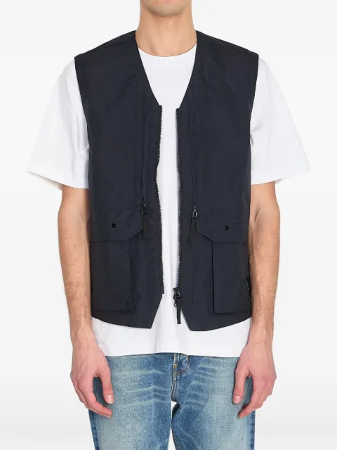 Stone Island G100005 metal lamina poly ripstop utility vest Blue L1S15G100005S0354