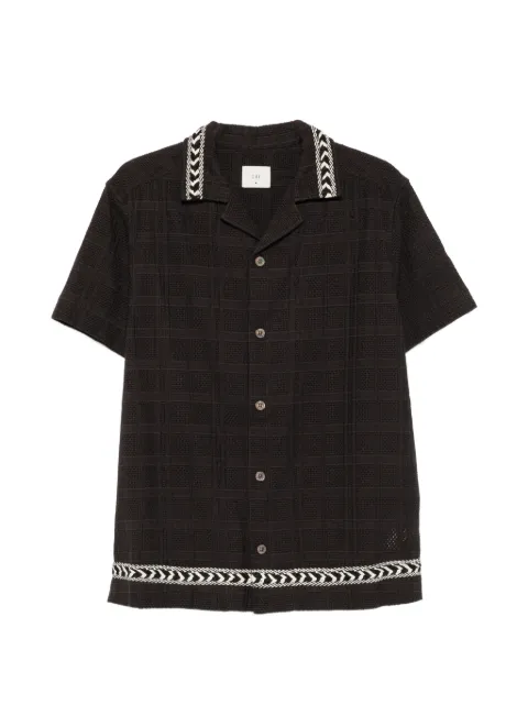 CHÉ embroidered check-pattern shirt Black 2652601