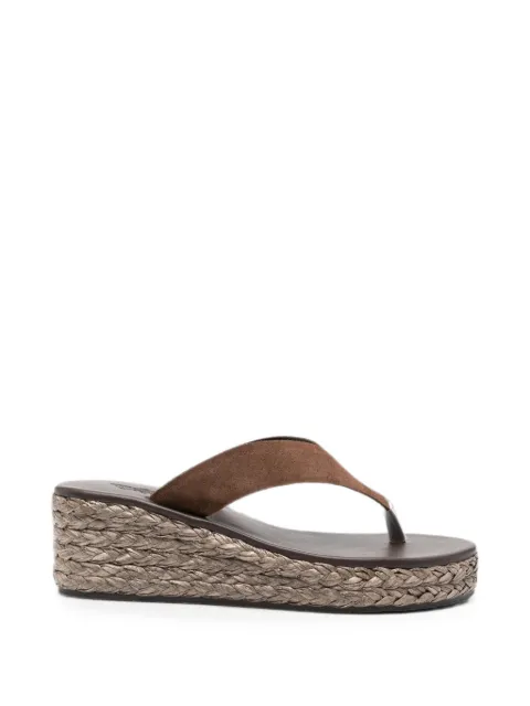 Ancient Greek Sandals Charys low wedge Brown 127231179