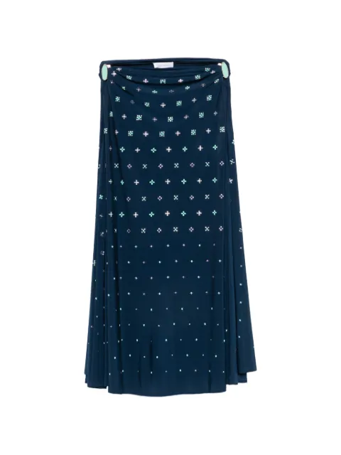 Rabanne embellished cut-out skirt Blue 26AJJU201CU0014