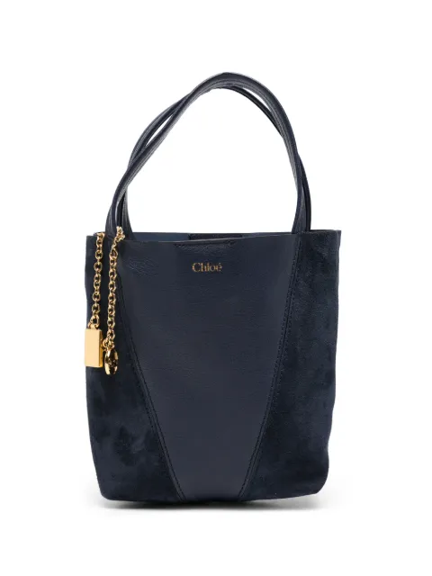 Chloé small Spin panelled tote bag Blue CH26SS812Q76