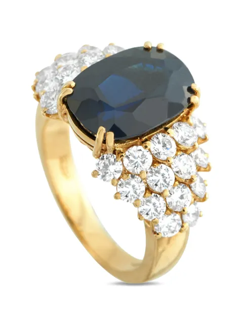 LB Exclusive diamond and sapphire embellished ring Gold MF27020626