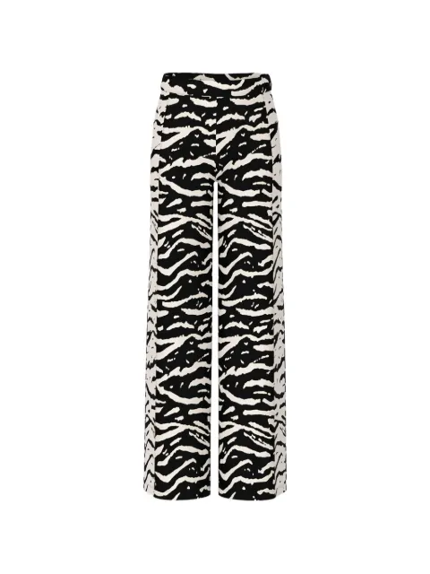 MARCCAIN zebra-pattern trousers Black AS8113J03