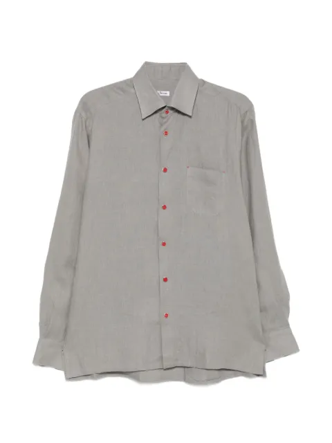 Kiton snap-button patch-pocket shirt Grey UMCNERPH0969013000