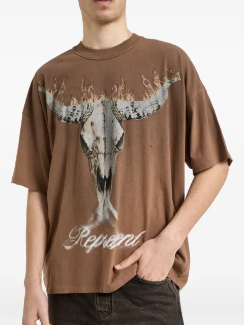 Represent British Cowboys graphic T-shirt Brown MLM100592DB