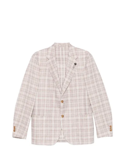 Lardini check-pattern blazer Neutrals PAIF66513