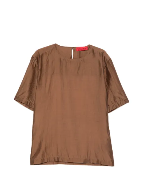 THELATEST Dean short-sleeve blouse Brown TLW04011T0161ABTP
