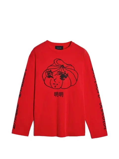 Simone Rocha logo-print T-shirt Red 5194P61AP61BBW0569REDBLACK