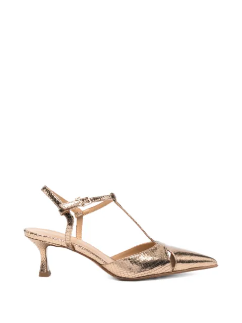 Sergio Levantesi t-strap pointed-toe pumps Gold EDVIGE