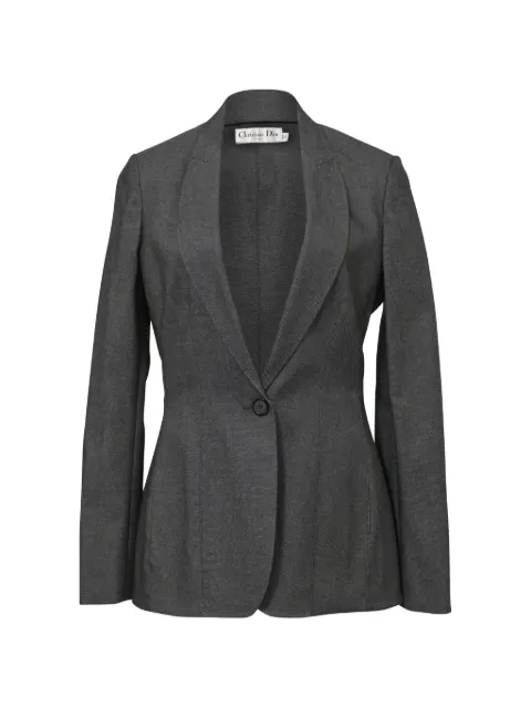 Christian Dior Pre-Owned single-breasted blazer Grey NAPPUHKCL370409W