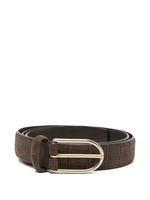 Dell'oglio crocodile-effect belt Brown 0325385107