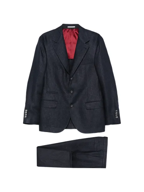 Brunello Cucinelli single-breasted suit Blue MZ403LDTH5C038