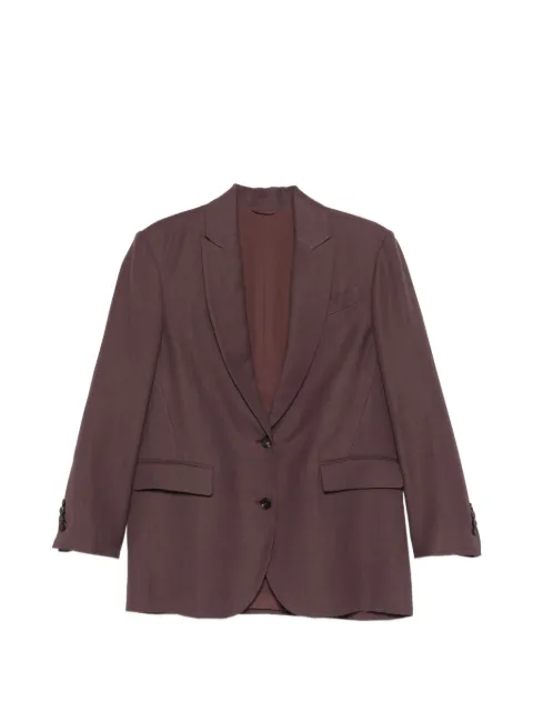 Brunello Cucinelli flap-pocket button blazer Purple MH1267291C9275