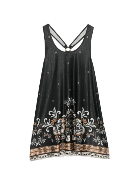 TWINSET floral-print ring-detail top Black 261LB2KBB